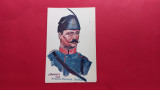 Bucuresti Armata Romana Uniforma Dorobant 1916 Steurer Militar Military, Necirculata, Printata