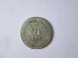 Rara! Austria 10 Kreuzer 1859 V argint,monetaria Venetia, Europa