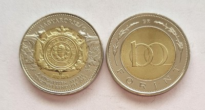 UNGARIA 100 FORINT 2024 100 de ani infiintarea Bancii Nationale BIMETAL UNC foto