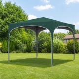 Cumpara ieftin Pavilion pentru gradina/terasa, cadru metalic, material Oxford, cu tarusi, corzi ancorare, geanta, reglabil, verde, 2.95x2.95x2.55 m