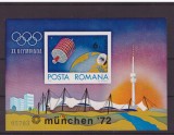 RO-0073=Romania 1972-Lp 799-J.O. de vara Munchen,colita NDT TURNUL calitate MNH