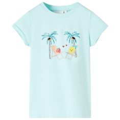 Tricou pentru copii, turcoaz deschis, 116