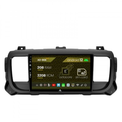 Navigatie Citroen Jumpy Peugeot Expert (2017-2021), Android 12, E-Octacore 2GB RAM + 32GB ROM, 9 Inch - AD-BGE9002+AD-BGRKIT348 foto