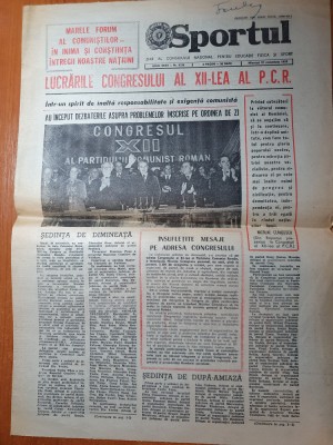 sportul 21 noiembrie 1979-reclama calimanesti caciulata,congresul al 12-lea foto