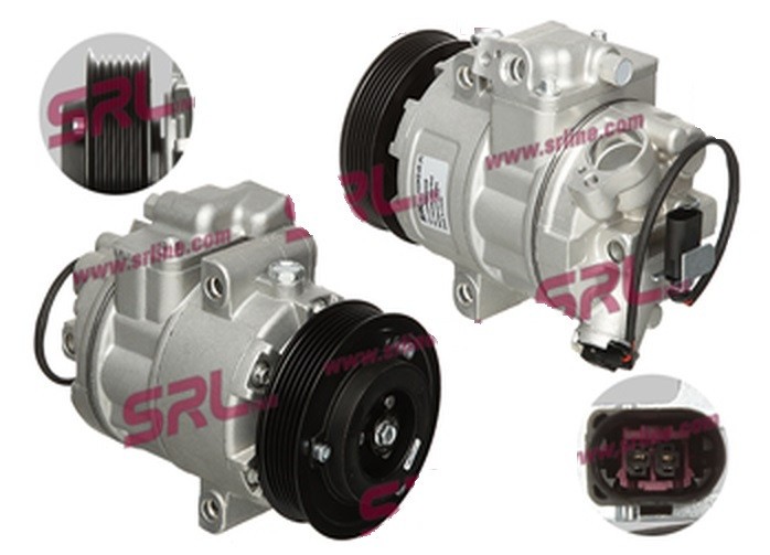 Compresor aer conditionat Audi A2 (8Z), 2000-2005, motorizare 1.2 TDI/1.4 TDI, diesel si 1.4/1.6, benzina, rola curea 110 mm, 6 caneluri, de tip Dens
