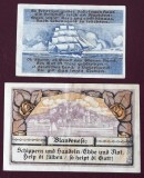 Germania lot 2 notgeld 10 + 20 pfennig 1921 BLANKENEFE **