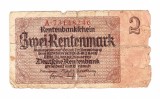 Bancnota Germania 2 mark/marci 1937, circulata, uzata rau