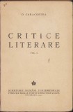 HST C372 Critice literare 1943 volumul I D Caracostea