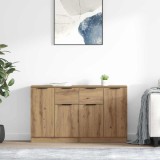 vidaXL Bufeturi 2 pcs Stejar Artizanal 60 x 30 x 70 cm Lemn compozit 3415583