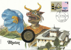 SV * Bhutan 20 CHETRUMS 1974 * FAO UNC in Plic Filatelic foto