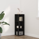 Dulap Colțar Negru Stejar 33x33x100 cm din Lemn Prelucrat de la vidaXL