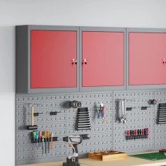 vidaXL Cabinet pentru Unelte cu raft Roșu și gri 50 x 20 x 55 cm
