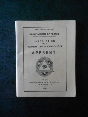 INSTRUCTION POUR LE PREMIER GRADE SYMBOLIQUE. APPRENTI (1993) foto