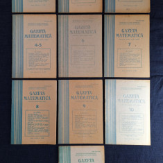 Gazeta Matematica, anul LXXXIX, nr. 1,2,3,4-5,6,7,8,9,10,12 anul 1984 Incompleta