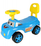 Masinuta fara pedale cu sunete si spatar, albastru, 50,5cm x 25 cm x 42 cm, Oem