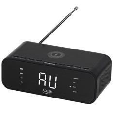 RADIO CU CEAS INCARCARE WIRELESS AD 1192 NEGRU ADLER foto
