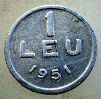 1.818 ROMANIA RPR 1 LEU 1951 foto