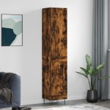 VidaXL Dulap &icirc;nalt, stejar fumuriu, 34,5x34x180 cm, lemn prelucrat