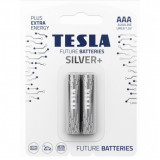 Set 2 baterii alkaline AAA LR03 TESLA SILVER 1.5 V