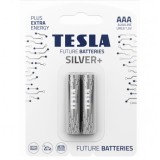 Set 2 baterii alkaline AAA LR03 TESLA SILVER 1.5 V