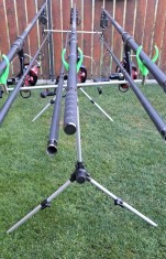Set Pescuit, 3 Lansete Carbon 3,90m +3 Mulinete 8000 +Rod Pod +Senzori