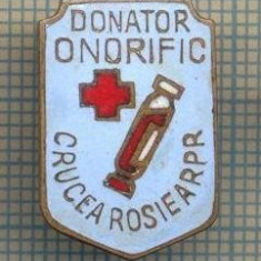 Y 1056 INSIGNA -DONATOR ONORIFIC-CRUCEA ROSIE A RPR - PENTRU COLECTIONARI