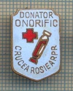 Y 1056 INSIGNA -DONATOR ONORIFIC-CRUCEA ROSIE A RPR - PENTRU COLECTIONARI foto