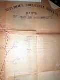 HARTA RSR - HARTA DRUMURILOR MODERNIZATE -1.01.1967