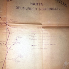 HARTA RSR - HARTA DRUMURILOR MODERNIZATE -1.01.1967