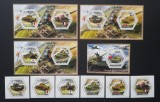 R.DU TCHAD-TANCURI DE ASALT-SET 6 V.+4 S/Sh.NEOBLITERATE-DANTELATE-MNH** - EP 044A, Africa, Transporturi