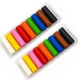 Cumpara ieftin Plastilina multicolor 10 culori set, 2 seturi, 400 g total, pentru copii, non-toxica, usor de modelat, culori vii, activitati artistice, gradinita, sc