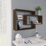 vidaXL Raft de perete, stejar maro, 104x20x58,5 cm, lemn compozit