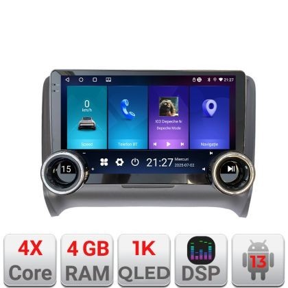 Navigatie Audi TT 2004-2011 Kit-078 Edotec 4+64 10.5 inch Incell 1K android Wifi 5Ghz gps internet CarStore Technology