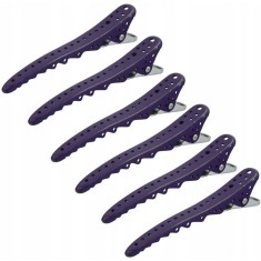 Clame de păr violet pentru galeria de produse 6 bucăți