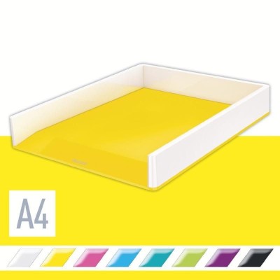 Tăviță documente Leitz WOW A4/C4 suprapozabil design dual-color foto