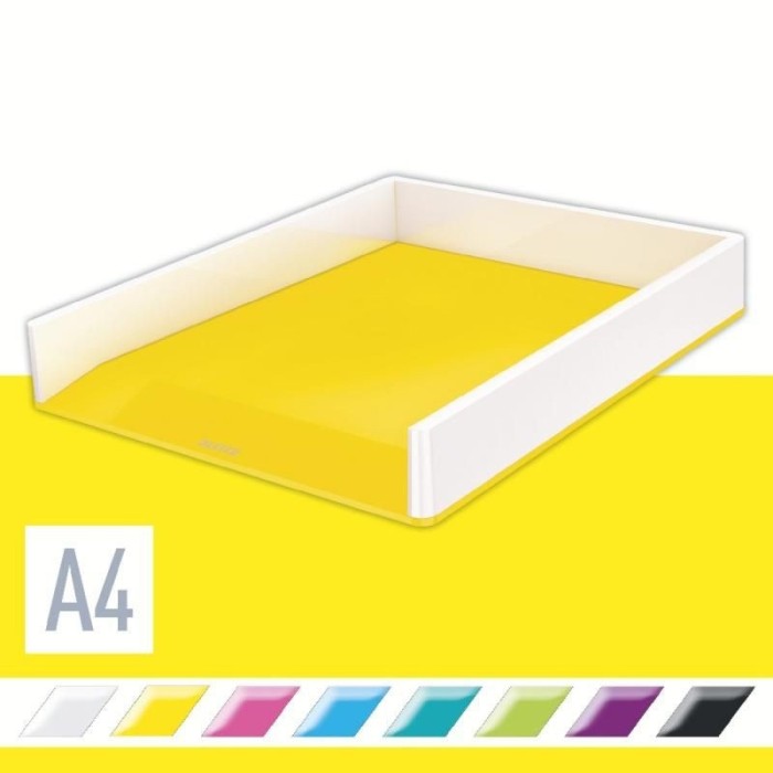 Tăviță documente Leitz WOW A4/C4 suprapozabil design dual-color