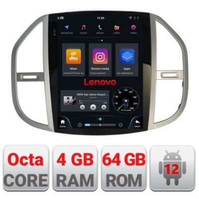 Navigatie Mercedes Vito 2016- tip tesla radio gps internet Qualcomm 8X 8+128 360 4G carplay android auto kit-tesla-068+ULTRA-9.7-8+128 CarStore Techno foto