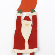 Decoratiune Craciun - Metal Santa on String, 19cm | Drescher