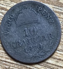 MNDSTR22 AUT Austroungaria 10 krajczar 1870 Argint