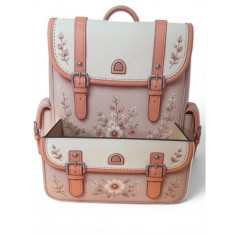 Ghiozdănel Floral Premium Bej 30x25 cm &ndash; Suport pentru Aranjamente Florale