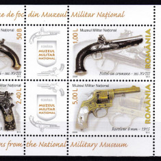 2008 Arme de foc din muz militar nat Bl.419 model I LP1794c MNH Pret 3,9+1Lei