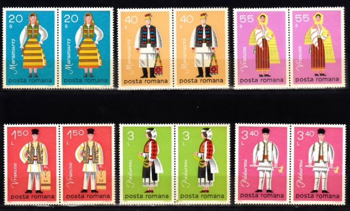 A11 TX10 3 - 1979 - Costume nationale - perechi de doua timbre