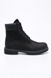 Timberland cizme din piele &icirc;ntoarsă 6&quot; Premium Boot bărbați, culoarea negru, TB0100730011 TB0100730011-Black.Nubu