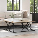 vidaXL Masă de cafea stejar artizanal 100 x 100 x 40 cm Lemn compozit 882770