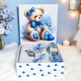 Cumpara ieftin Trusou Botez cu 8 Piese, Ursulet Plus, Culoare Albastru Deschis - TB261