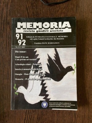 Memoria. Revista gandirii arestate, nr. 2-3 (91-92/2015) foto