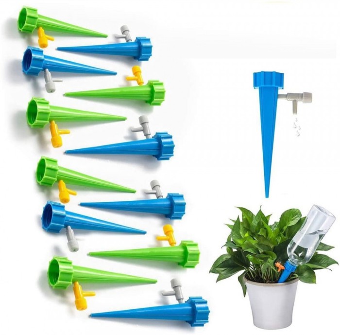 Set picuratoare cu valva pentru irigare plante -Irigator ghiveci - udare plante - 12 buc