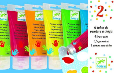 6 culori de pictat cu mana - Set creativitate si indemanare foto