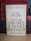 EDMOND NICOLAU - SCURTA ISTORIE A CREATIEI STIINTIFICE SI TEHNICE , CU AUTOGRAF*