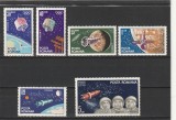 ROMANIA 1965 LP 599 COSMONAUTICA SERIE MNH